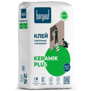 Клей для плитки BERGAUF KERAMIK PLUS 25 кг.